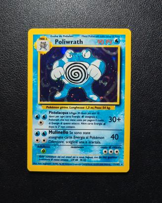 Poliwrath Holo Exc+  Set Base Carte Pokemon 