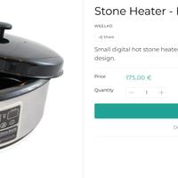 Fornello e pietre per massaggio