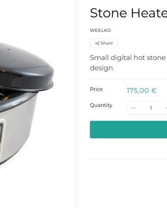 Fornello e pietre per massaggio