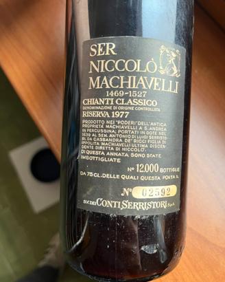 Bottiglia 1977 Ser Niccolo’ Chianti Classico