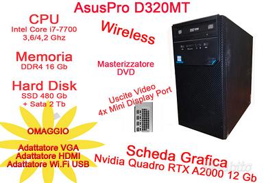 Gaming  i7-7700 16Gb SSD 480Gb+2Tb RTX A200 12 Gb