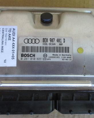 Centralina motore AUDI A4 4x4 2496cc TD del 2002