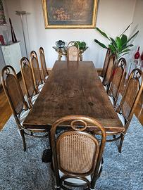 10 Sedie Thonet modello 207 Long John originali 