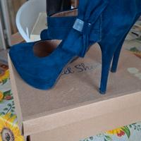 scarpe  camoscio  blu marino
