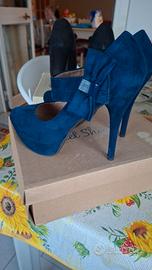 scarpe  camoscio  blu marino