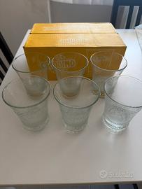 Bicchieri Crodino 6 pezzi Tumbler scatola Nuovi