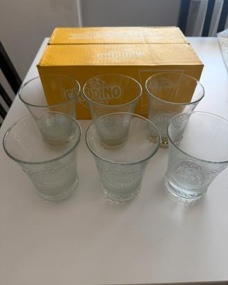 Bicchieri Crodino 6 pezzi Tumbler scatola Nuovi