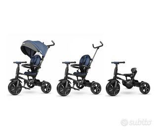 Passeggino Q Play prime 6 in 1 tricycle colore blu