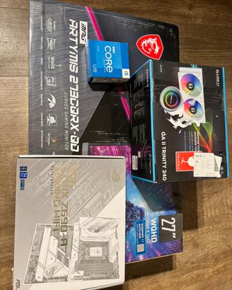 Blocco PC i5 13600K+Z690+Dissipatore+Monitor 240hz
