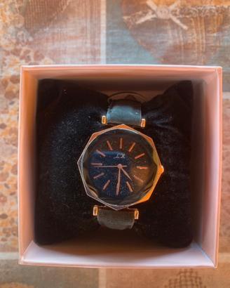 Orologio nero e rose gold