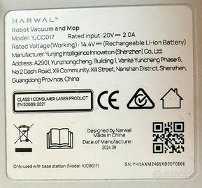 Narwal YJCC017 Freo Z Ultra Robot Vacuum and Mop