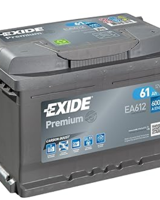Batteria auto EXIDE Premium EA612 61Ah 600A NUOVA