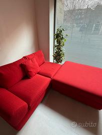 Divano due posti con pouf