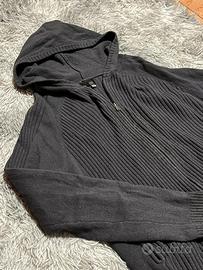 Cardigan GAS con zip e cappuccio blu, taglia XL