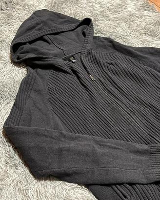 Cardigan GAS con zip e cappuccio blu, taglia XL