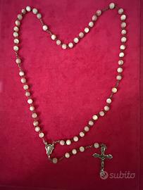 Rosario madreperla e argento