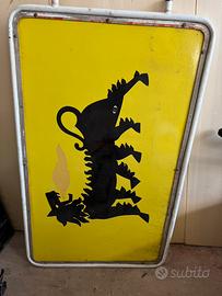 Targa bi facciale Agip d’epoca