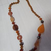 COLLANA PIETRE NATURALI AGATE E CITRINO (CERTIF.)