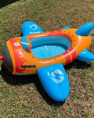 GONFIABILE AEROPLANO PISCINA PER BIMBI