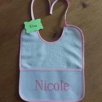 Bavaglino neonata Personalizzato nome NICOLE