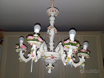 lampadario in capo di monte 