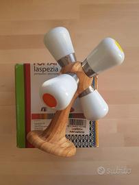 La Spezia portaspezie legno ceramica Foppapedretti