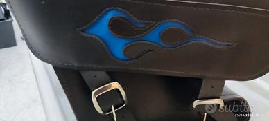 Coppia borse laterali in pelle sintetica Custom