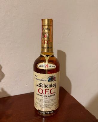 OFC 8 anni Schenley Canadian Whisky Certificata