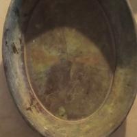 Pentola ornamentale in rame antico