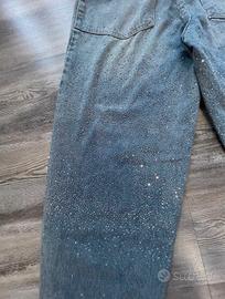 jeans brillantinato