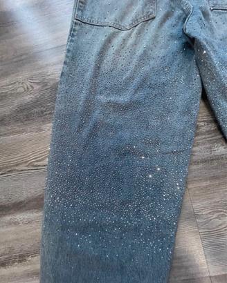 jeans brillantinato