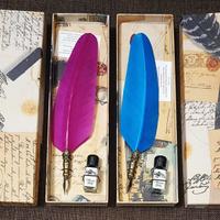 2 Confezioni Penna Calamaio Piuma MADE IN ITALY