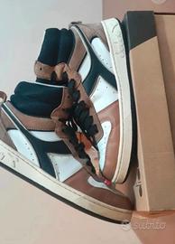 Diadora magic basket mid  earth in pelle 