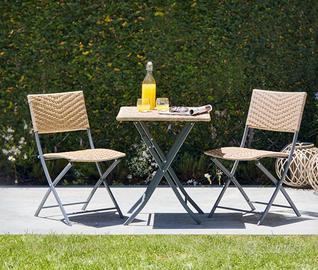 2 set ( 2 tavoli+ 4 sedie) Vestli natural Jysk