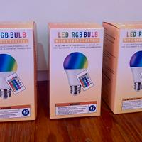 3 Lampadine smart Led con telecomando