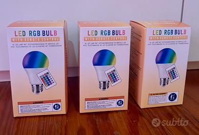 3 Lampadine smart Led con telecomando