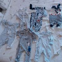 7 Tutine in cotone bimbo 0-3mesi