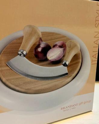 Tagliere con mezzaluna Brandani - NUOVO