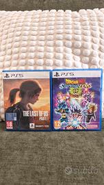 The last of us 1 e Dragon ball Sparking zero ps5 