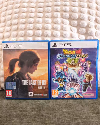 The last of us 1 e Dragon ball Sparking zero ps5 