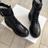 Stivali dí Federica Lanci in vera pelle nera