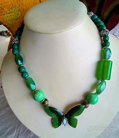 collana verde  girocollo