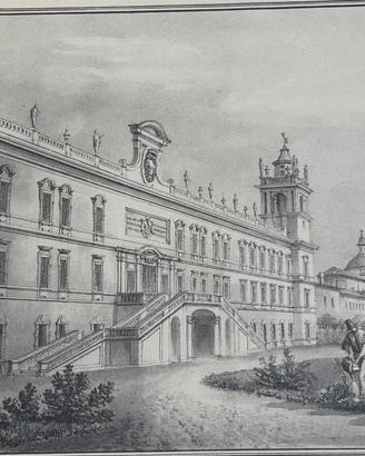Parma. Riprod. litografia '800 Pal. Ducale Colorno