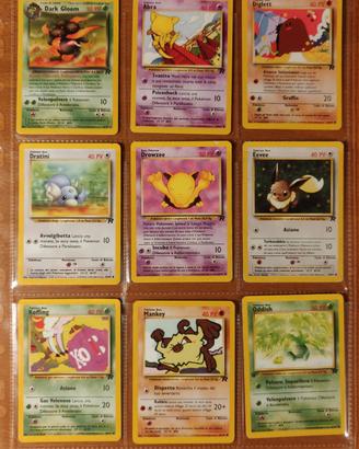 Lotto 18 Carte Pokémon Vintage Set Team Rocket