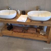 mobile bagno in legno vecchio ditto lineare
