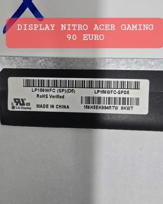 display notebook acer nitro 5 gaming pc portatile 