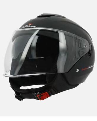CASCO JET MOTO SCOOTER SCOTLAND NERO DOPPIA VISERA