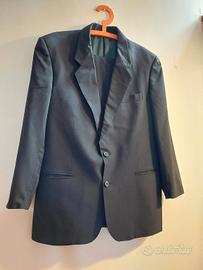 Abito da uomo classico blu scuro fresco lana 