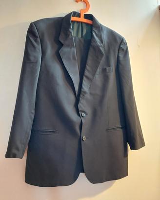 Abito da uomo classico blu scuro fresco lana 