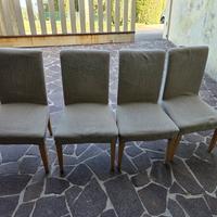 Sedie imbottite da salotto con struttura in legno